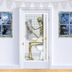 Beistle Skeleton Restroom Door Cover Indoor Decor