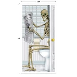 Beistle Skeleton Restroom Door Cover Indoor Decor