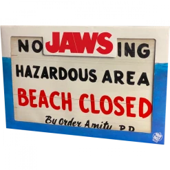 Trick Or Treat Studios JAWS - No Swimming Wood Sign Indoor Decor