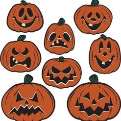 Beistle Vintage Halloween Pumpkin Cutouts- Vintage Beistle