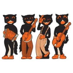 Beistle Vintage Halloween Scratch Scat Band Cutouts - Vintage Beistle