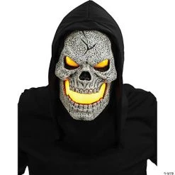 Morris Costumes Skeletons, Bones And Skulls Flame Fiend Skull Mask Yellow