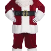Halco Burgundy Velveteen Santa Claus Suit Christmas Accessories