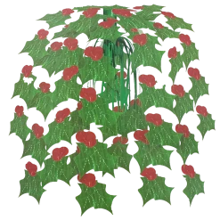 Beistle Holly And Berry Metallic Cascade