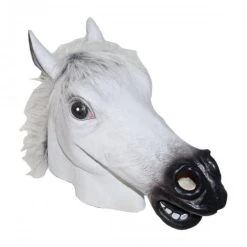 Dillon White Horse Mask- Adult Size