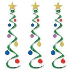 Beistle Christmas Tree Whirls Christmas Decorations