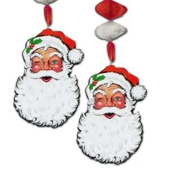 Beistle True Vintage - Santa Claus Danglers Christmas Decorations
