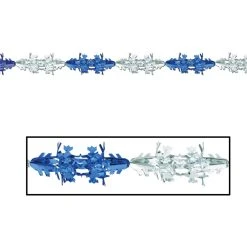Beistle 8" X 9' Metallic Snowflake Garland