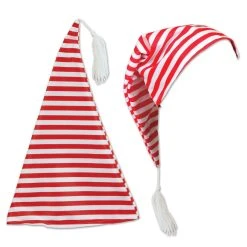 Beistle Christmas Accessories Red/White Striped Nightcap