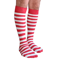 Forum Novelties Red/White Striped Socks Christmas Accessories