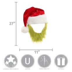 Elope Dr. Seuss' The Grinch - Plush Hat With Beard