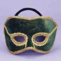 Forum Novelties Venetian Mask - Green Velvet Colombino