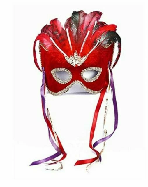 Forum Novelties Venetian Mask - Red Velvet Colombina 1 Forum Novelties Venetian Mask - Red Velvet Colombina