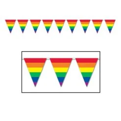 Beistle Rainbow Pennant Banner