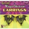 Forum Novelties Skeletons, Bones And Skulls Winged Skeleton Earrings