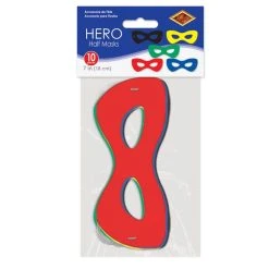 Beistle 10 Piece Hero Mask Set Half Masks