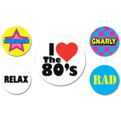 Beistle 80's Button Pack