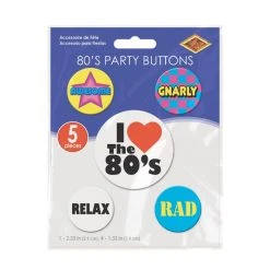 Beistle 80's Button Pack