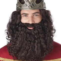 California Costumes Biblical King Wig And Beard Set - Brown Christmas Accessories