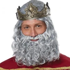 California Costumes Biblical King Wig And Beard Set - Grey
