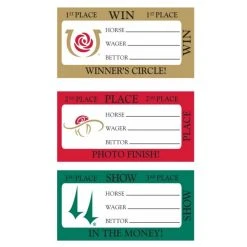 Westrick Kentucky Derby Icon Win, Place, Show Tickets Derby Party Supplies