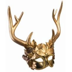 Smiffy's Venetian Mask - Golden Faun Colombino Venetian Masks