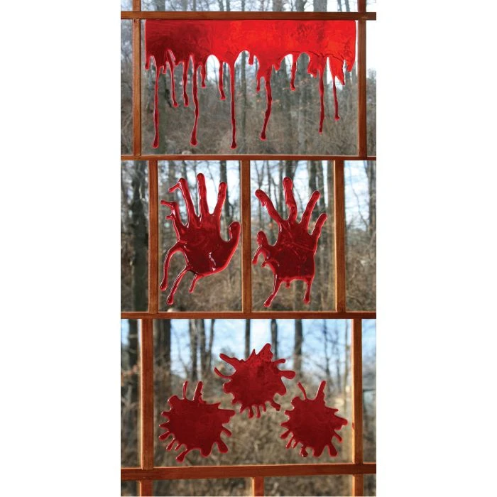 Fun World 3-D Bloody Window Decor 18" Wide 1 Fun World 3-D Bloody Window Decor 18" Wide