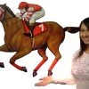 Caufields A Day At The Races Jointed Horse And Jockey Cutout