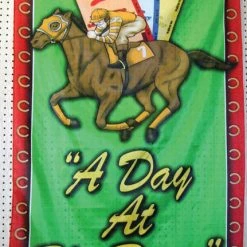 Caufields A Day At The Races Rayon Flag