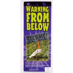 Fun World Warning From Below Sign- Feed Me Cemetery