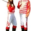 Caufield's Novelties Red & White Jockey Costume- Unisex