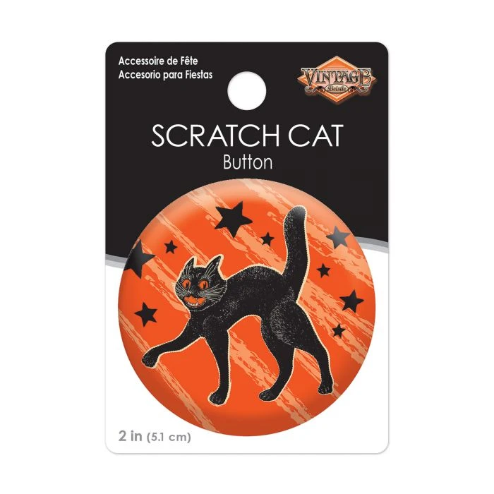 Beistle Vintage Halloween Scratching Cat Button Beistle Vintage Halloween 1 Beistle Vintage Halloween Scratching Cat Button Beistle Vintage Halloween