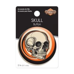 Beistle Beistle Vintage Halloween Vintage Halloween Skull Button