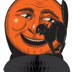 Halloween Cat & Moon Centerpiece- Vintage Beistle Beistle Vintage Halloween