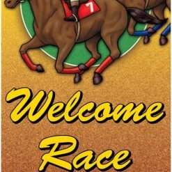 Caufield's Novelties A Day At The Races 30" X 60" Door Poster