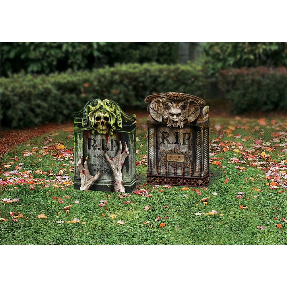 Fun World Tombstone Prop Folding Light-Up 22" Cemetery 1 Fun World Tombstone Prop Folding Light-Up 22" Cemetery