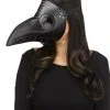 Fun World Half Masks Plague Doctor Faux Leather Mask - Black