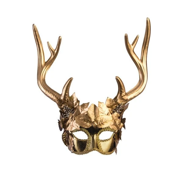 Smiffy's Venetian Mask - Golden Faun Colombino Venetian Masks 2 Smiffy's Venetian Mask - Golden Faun Colombino Venetian Masks