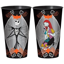 Amscan Nightmare Before Christmas - Jack Skellingston & Sally 32oz. Plastic Cup Party Supplies
