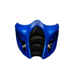 56 Half Masks Mortal Kombat Sub-Zero Mask- Officially Licensed