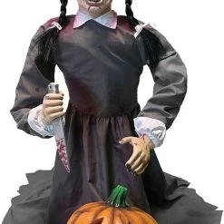 Morris Costumes Electronic And Animated Props Lunging Pumpkin Carver Animated Prop