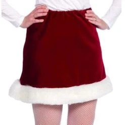 Halco Christmas Accessories Mrs. Claus Burgundy Velveteen Skirt