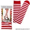 Rhode Island Novelty Christmas Accessories White & Red Striped Thigh High Leggings