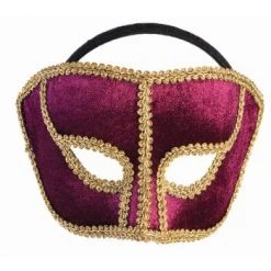 Smiffy's Venetian Masks Venetian Mask - Burgundy Velvet Colombino