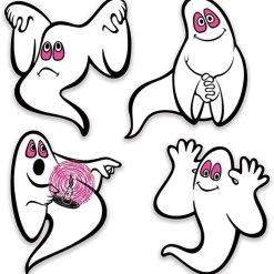 Beistle Vintage Halloween - Ghosts Peel 'N Place