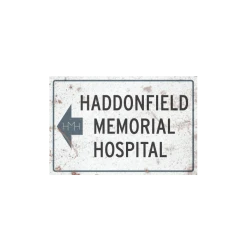 Trick Or Treat Studios Indoor Decor HALLOWEEN II - Haddonfield Memorial Hospital Metal Sign