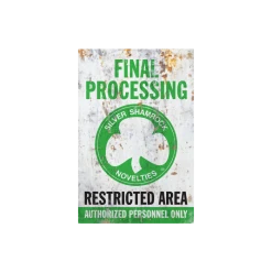 Trick Or Treat Studios HALLOWEEN III: Season Of The Witch - Silver Shamrock Final Processing Metal Sign Indoor Decor