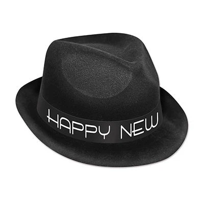 Beistle Chairman Happy New Year Fedora Black Hats And Accessories 1 Beistle Chairman Happy New Year Fedora Black Hats And Accessories