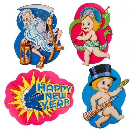 Beistle Party Supplies True Vintage - New Year Cutouts 1 Beistle Party Supplies True Vintage - New Year Cutouts