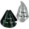 Beistle Sparkling Silver & Black Happy New Year Hats